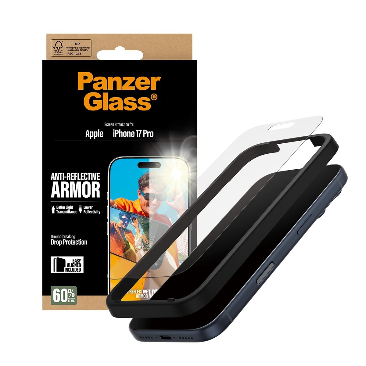 PanzerGlass Anti-Reflective Armor Screen Protector iPhone 17 Pro