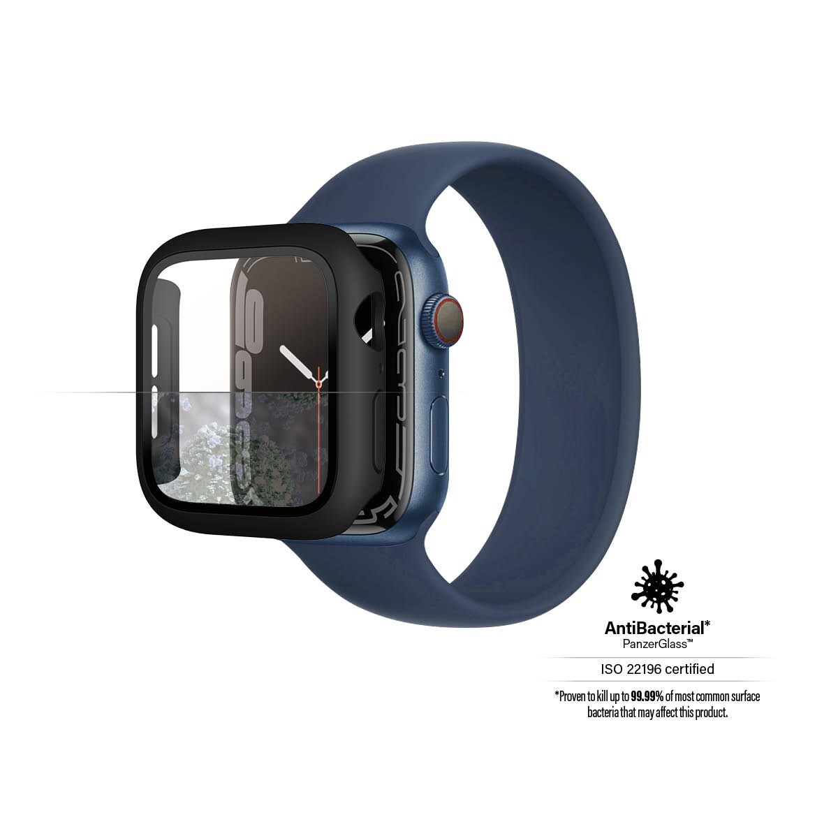 Skærmbeskyttelse - PanzerGlass Full Body Apple Watch 7 44mm (CF) - Sort