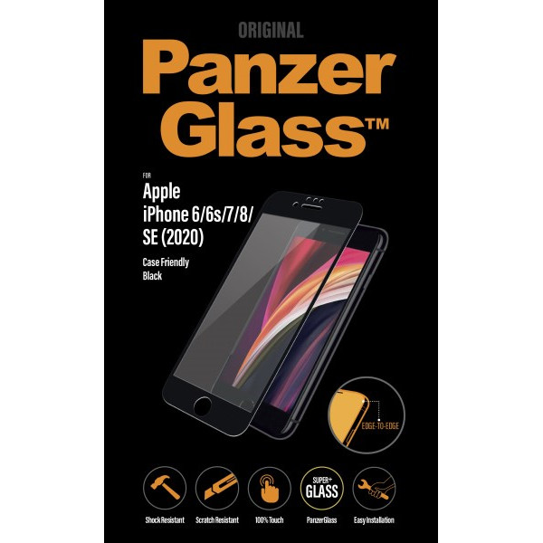 PanzerGlass iPhone SE (2020) Case Friendly, Black
