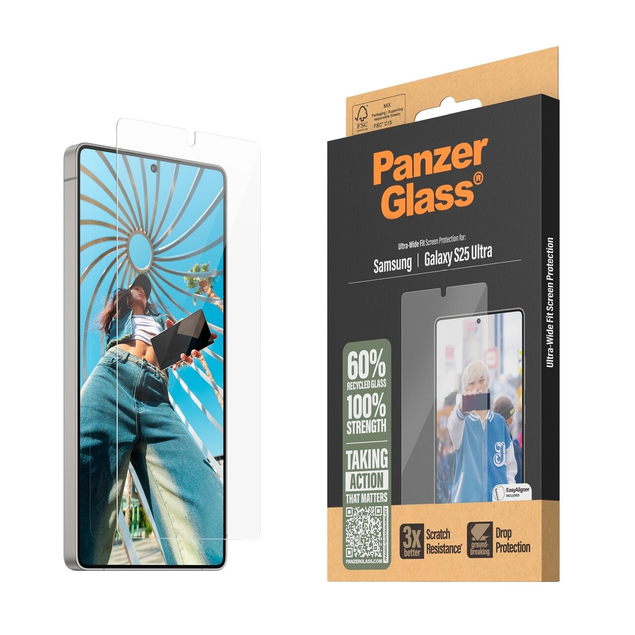Skærmbeskyttelse PanzerGlass Galaxy S25 Ultra, UWF