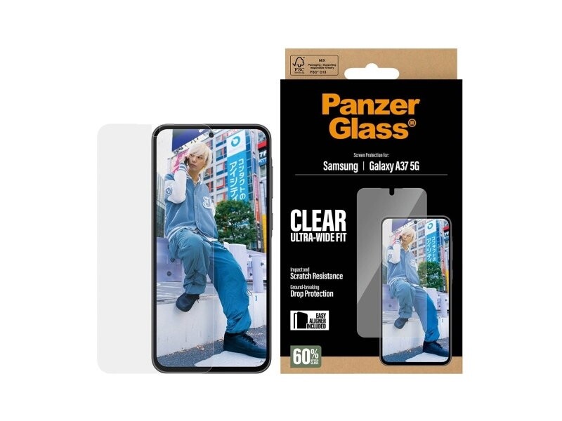 PanzerGlass PG Screen Protector Galaxy A36 5G UWF w. EasyAligner