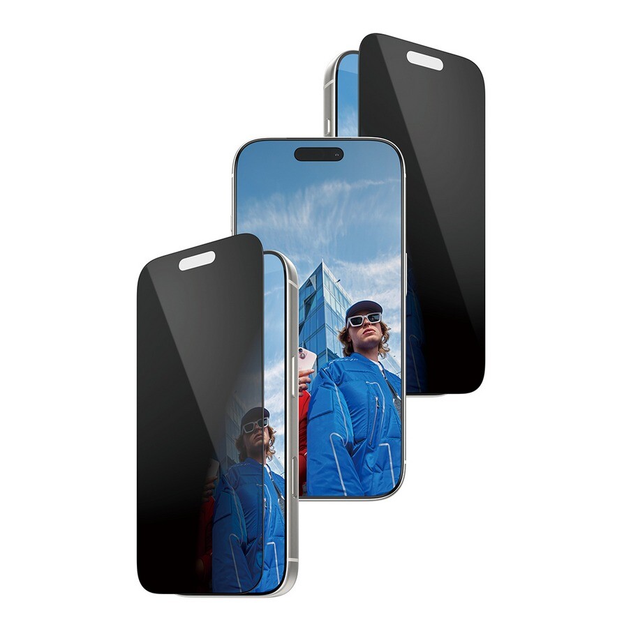 Skærmbeskyttelse - PanzerGlass - Privacy Ultra-Wide Fit FASTFIT - iPhone 17 Pro - Sort