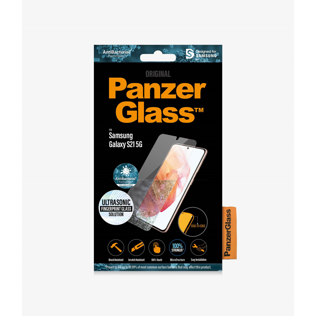 Skærmbeskyttelse - PanzerGlass Samsung Galaxy S21 5G (Case Friendly) - Sort
