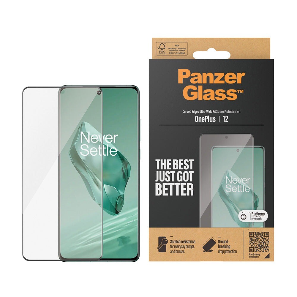 Skærmbeskyttelse, PanzerGlass Screen Protector OnePlus 12 Ultra-Wide Fit