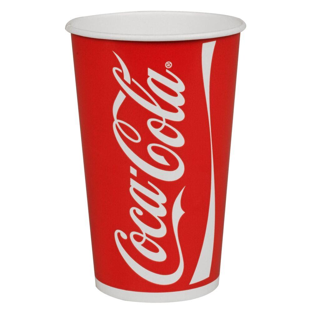 Papbæger Coca-Cola rød 11,5cm Ø8cm 30 cl pap PE 12 oz - 1000 stk