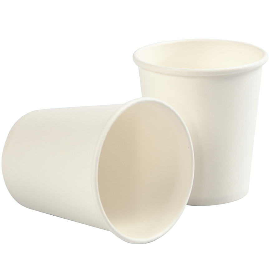 Papbæger hvid H7,8cm Ø7,2cm - 50 stk