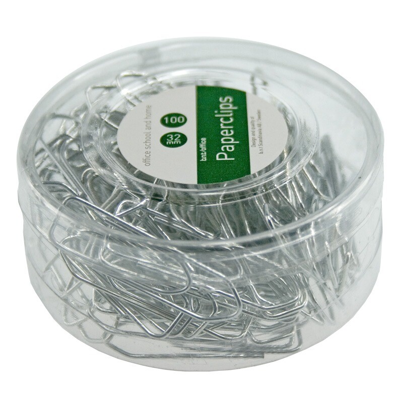 Papirclips - BNT blanke 32mm - 100 stk