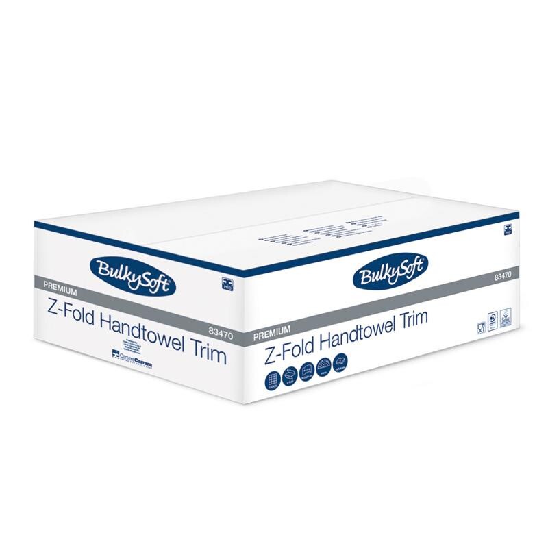 Papirhåndklæde Bulky Soft Premium 2-lags hvid 24cm 3750ark/kar