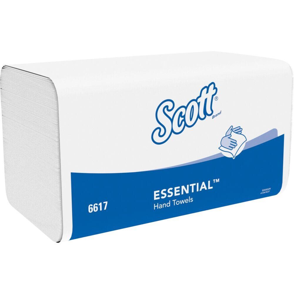 Papirhåndklæder, Kimberly-Clark Scott, 1-lags, V-fold, 21x20cm, 10,5 cm 340 ark pr pakke - 15 pakker