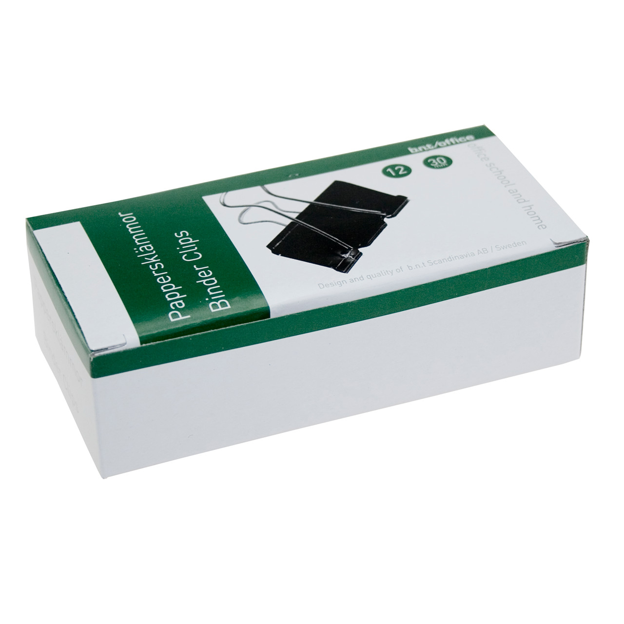 Papirklemmer 3 cm BNT Foldback - sort stål 12 stk i pakken