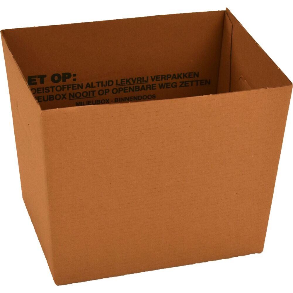 Papirkurv, brun, pap, 30 l, til kildesortering