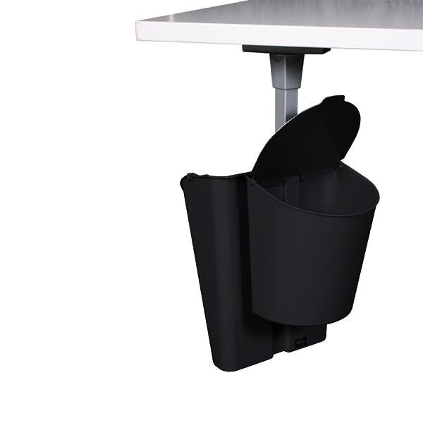 Papirkurv SetUp 2F med låge Sort
