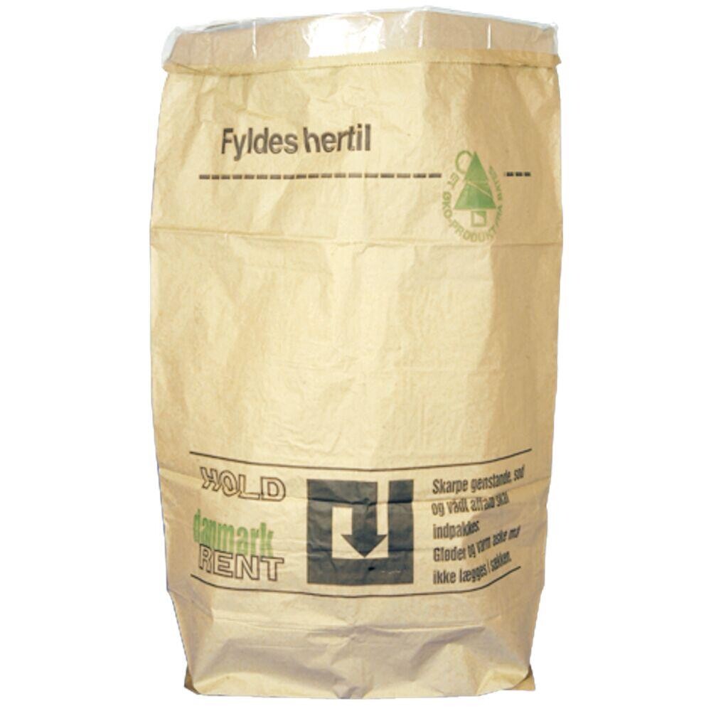 Papirsæk brun Hold Danmark Rent 100 g/m² + PE-indlæg 50 my 70x110 cm 110 - 20 stk