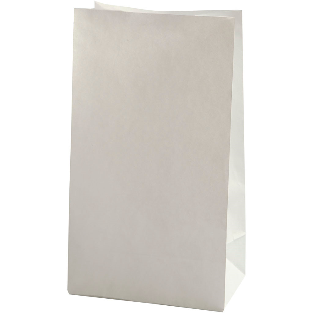 Papirspose - Hvid 15x9x27cm 46g - 100 stk