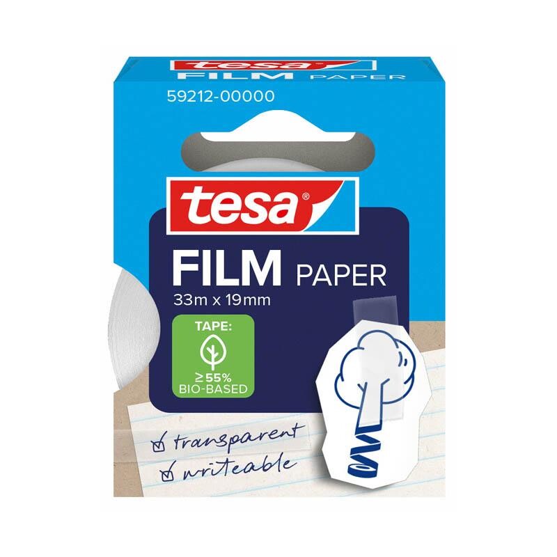 Papirtape, TESA Tesafilm, 19mmx33.00m, transparent 1 reel