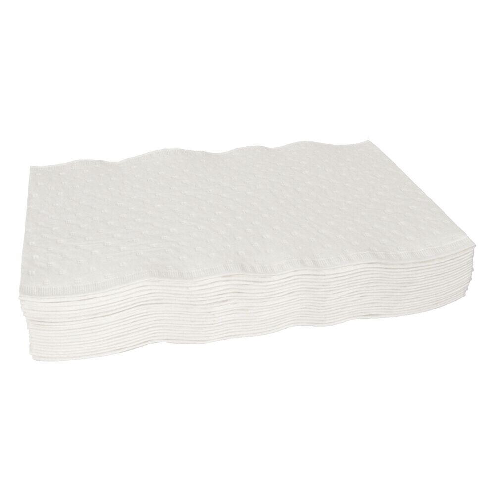 Papirvaskeklud - Abena 3-lags plain 19x19cm hvid engangs - 1800 stk