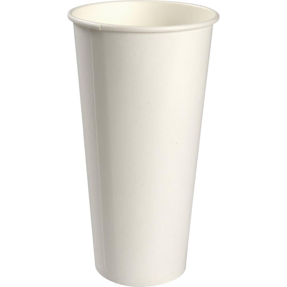 Papbæger - Hvid 50 cl 22 oz - Pap/PE - 1000 stk
