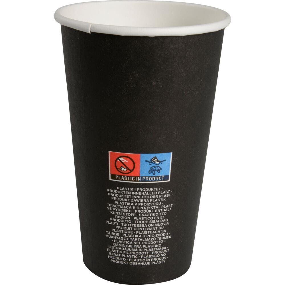 Papkrus kaffe Beans ABENA Gastro 13,6cm Ø9cm 48 cl sort pap/PE 16 oz - 1000 stk