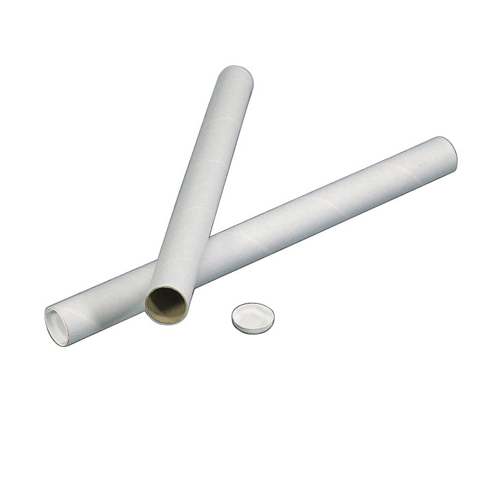 Paprør - Ø 50 x 1,5 x 550 mm - Hvide med låg - 29 stk