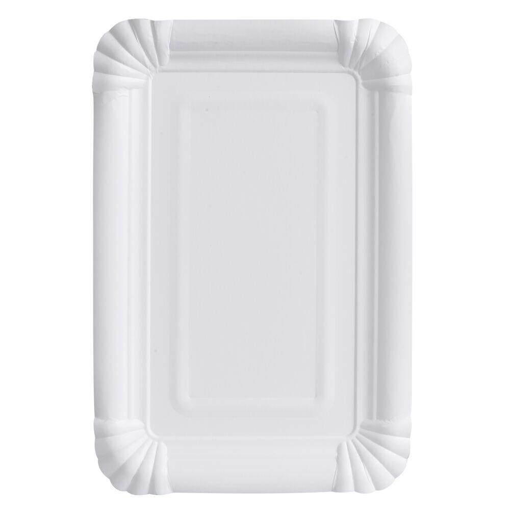 Paptallerken hvid 13 x 20 cm - 1500 stk