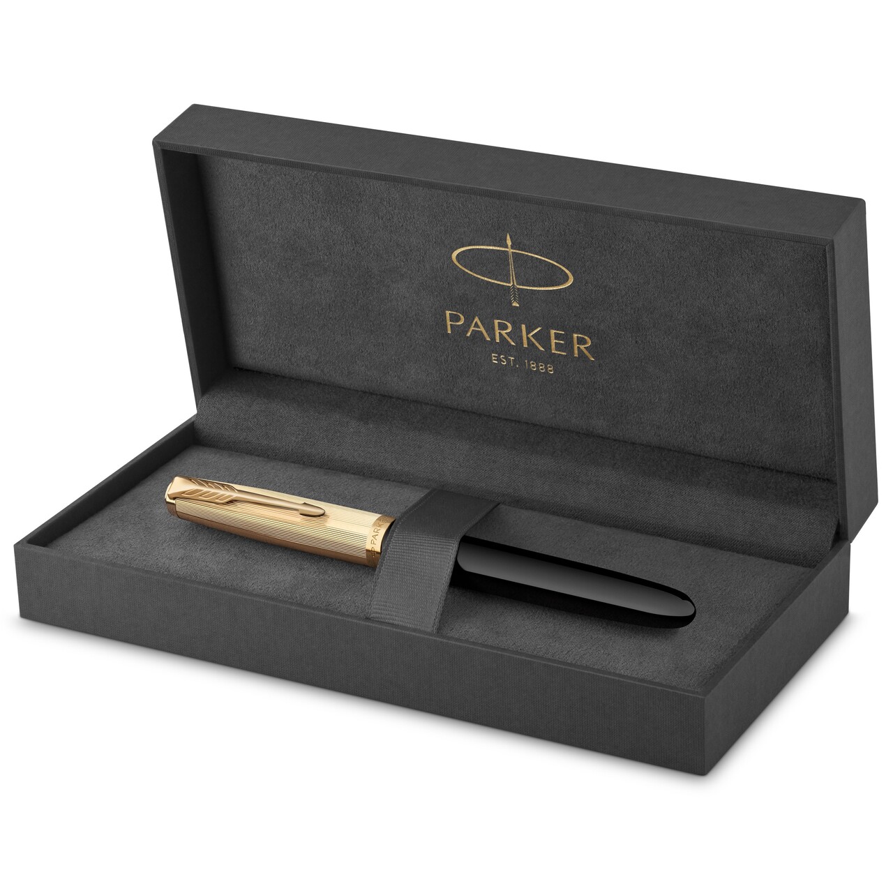 Parker 51 fyldepen deluxe i gaveæske sort/guld