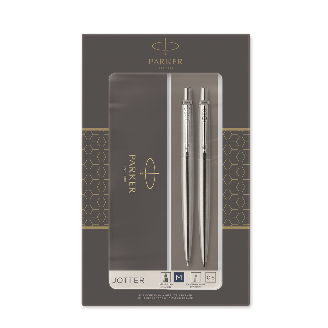 Parker Duosæt Jotter CT - kuglepen+stiftblyant sølv