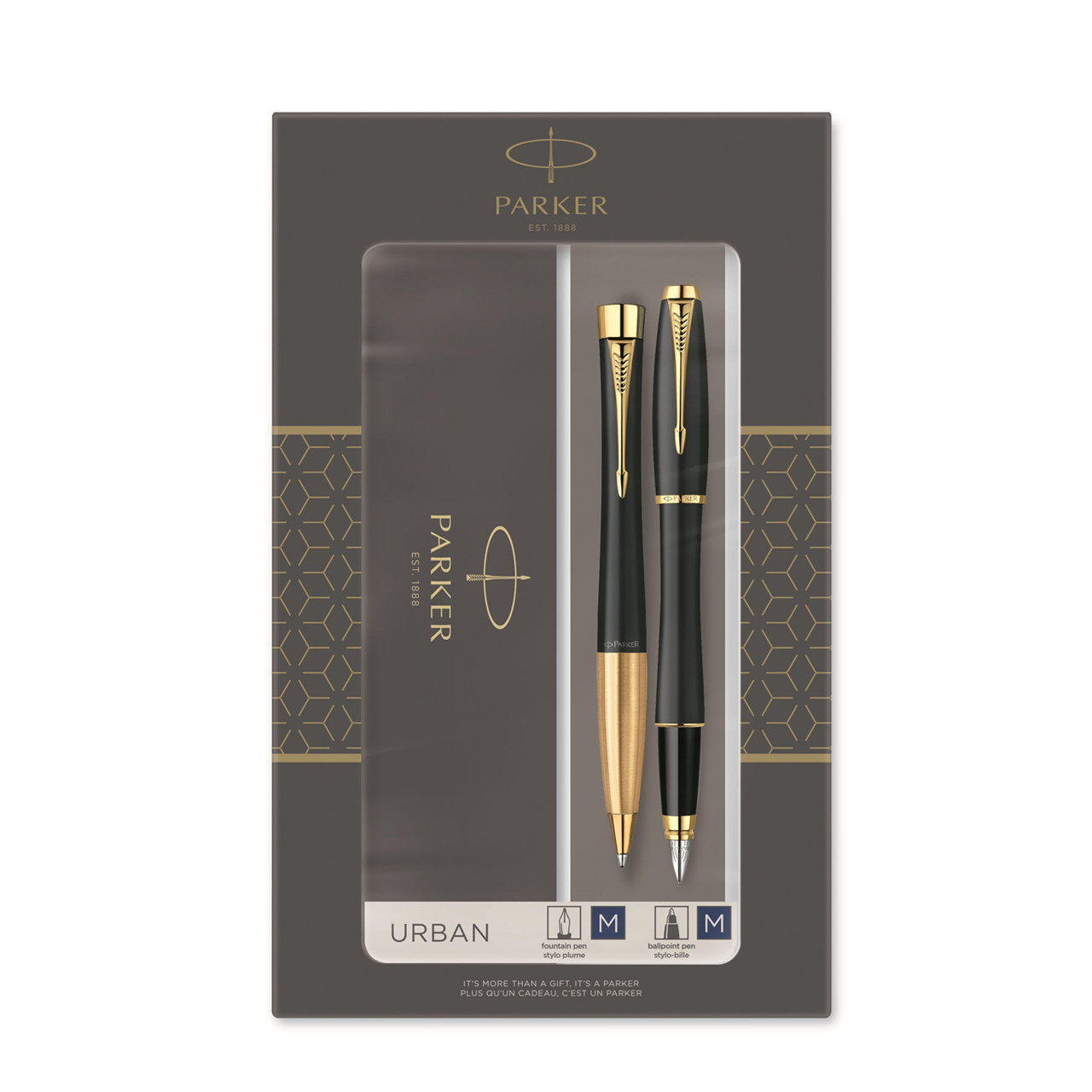 Parker Duosæt Urban GT - kuglepen+fyldepen mat sort