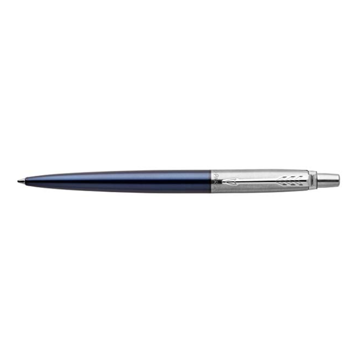 Kuglepen i gaveæske - Parker Jotter Royal Blue Chrome Trim - Blå skrift