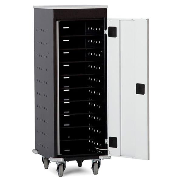 PC opladningsskab - Mobil 10 rum Seq - 1250x530x500mm