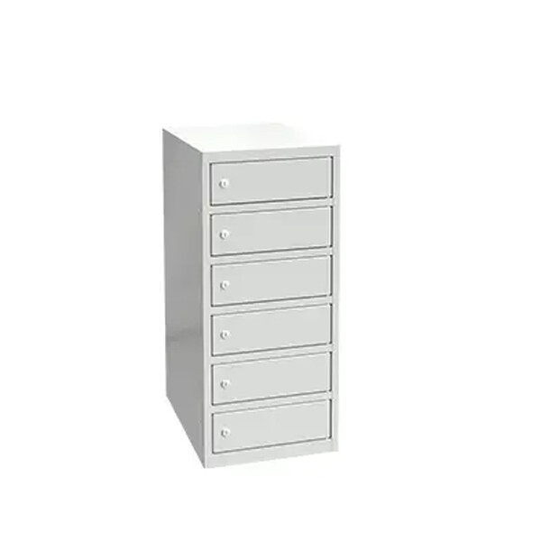 PC skab 1x400 med el, lige tag 6 rum, cylinderlås