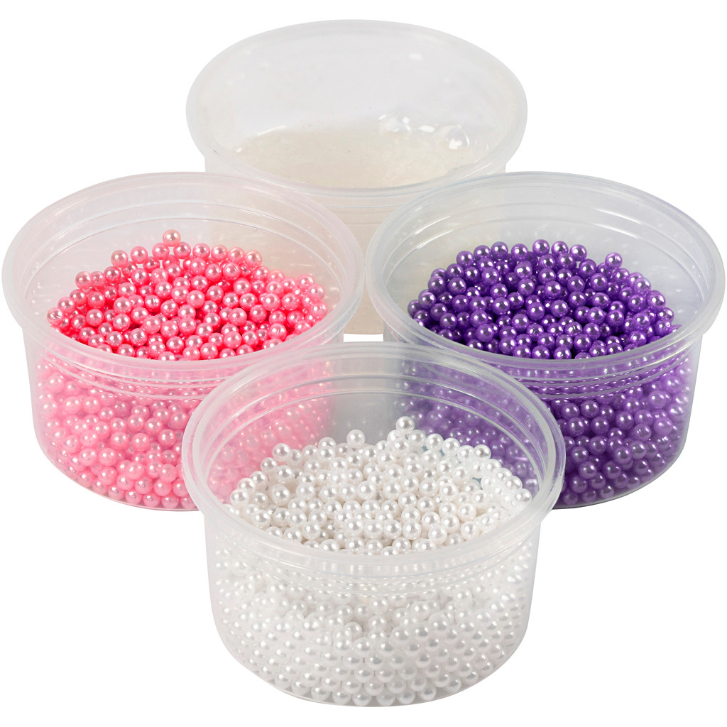Pearl Clay 3x25 g 38 g hvid lilla pink - 1 sæt
