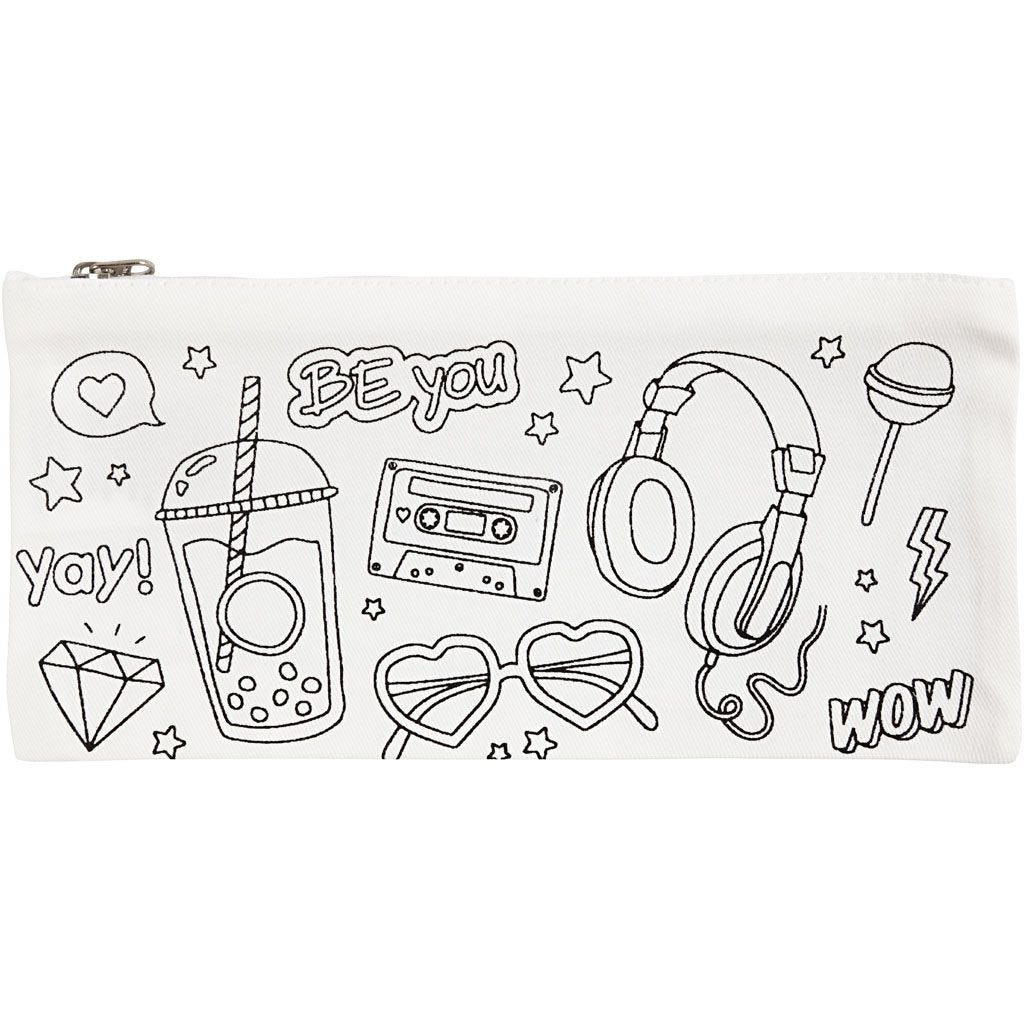 Penalhus - hvid str. 11x23 cm 210 g