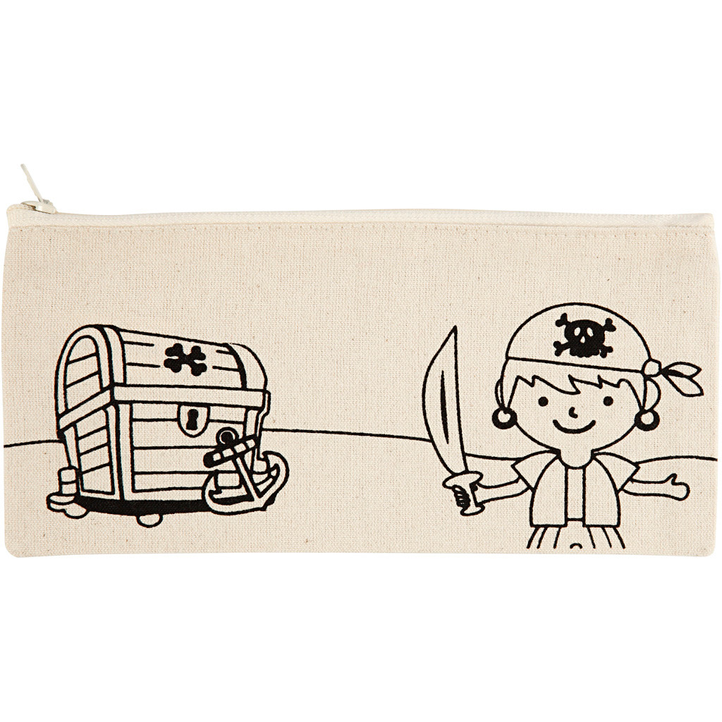 Penalhus størrelse 21 x 9 cm 245 g|m2 lys natur | pirat