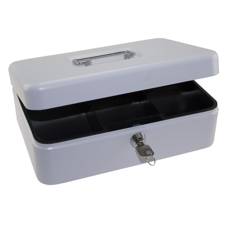 Pengekasse BNT hvid med 6 rum - 9 x 18 x 25 cm