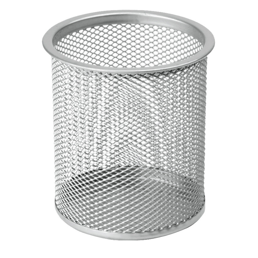 Penneholder tråd metal sølv - 9 x 10 cm
