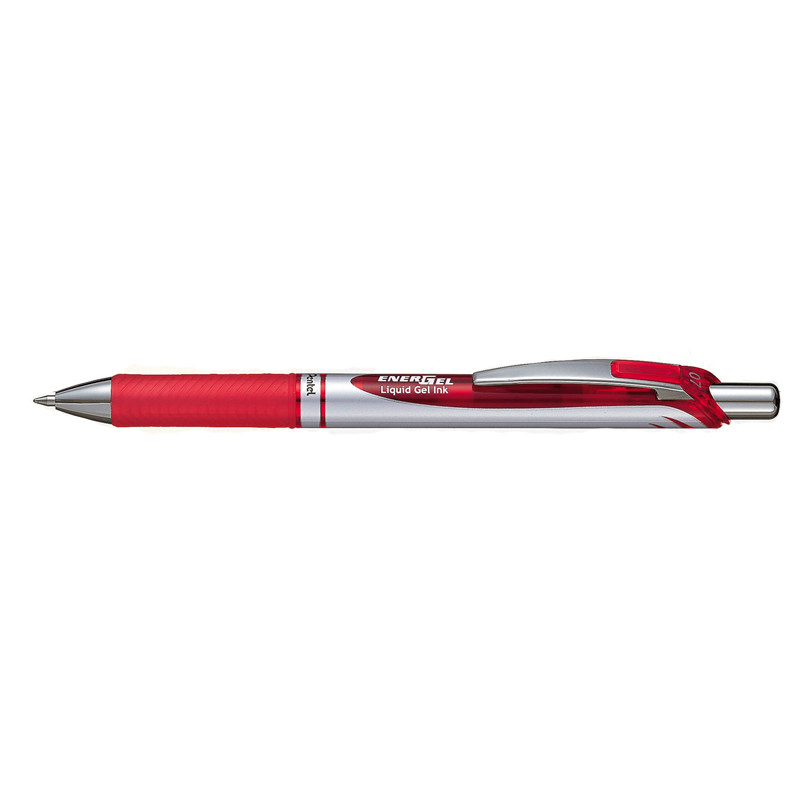 Pentel rollerpen EnerGel BL77B - Rød 0,7 mm medium streg 2177002 - 12 stk