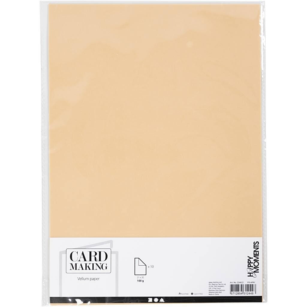 Pergamentpapir A4 - natur 210x297 mm 100 g - 10ark