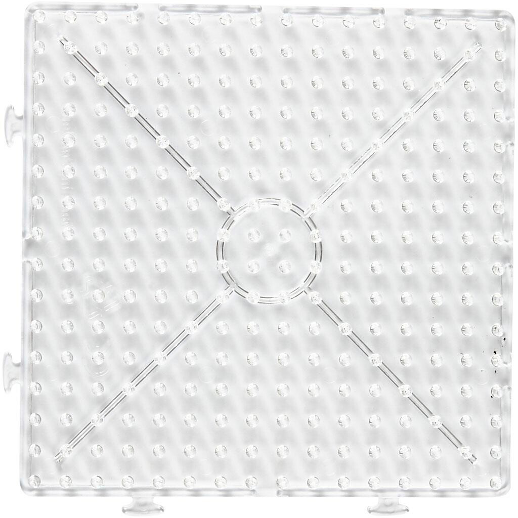Perleplade jumbo perler str. 15 x 15 cm - stor samlekvadrat