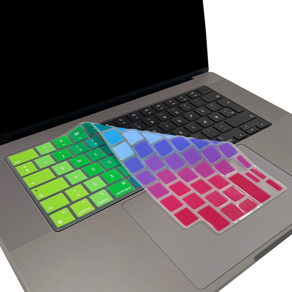 Tastaturcover - Philbert MacBook Pro 14–16" 2021 - TRNSP/Rainbow - EU-layout