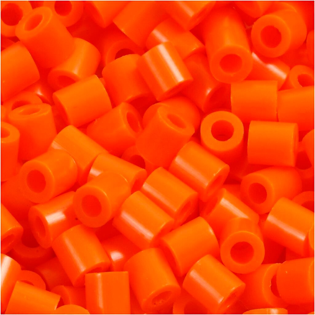 Photo Pearls klar orange (13) størrelse 5 x 5 mm - hulstr. 2,5 mm - 1100 stk.