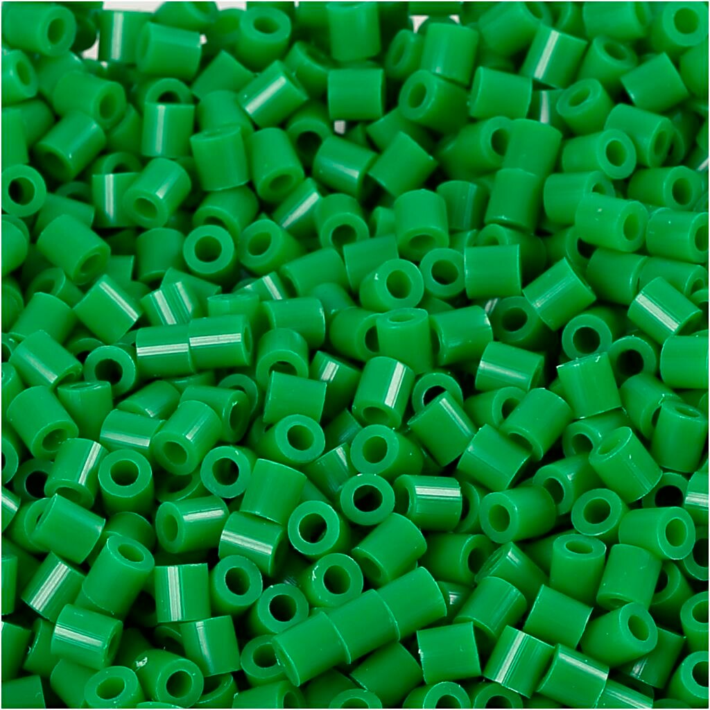 Photo perler grøn (16) størrelse 5 x 5 mm - hulstørrelse 2,5 mm - 6000 stk.