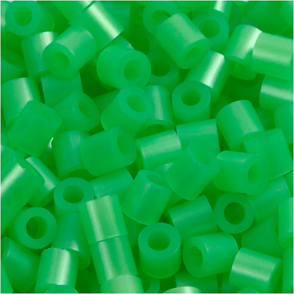PhotoPearls grøn perlemor (22) størrelse 5 x 5 mm - hulstr. 2,5 mm - 1100 stk.