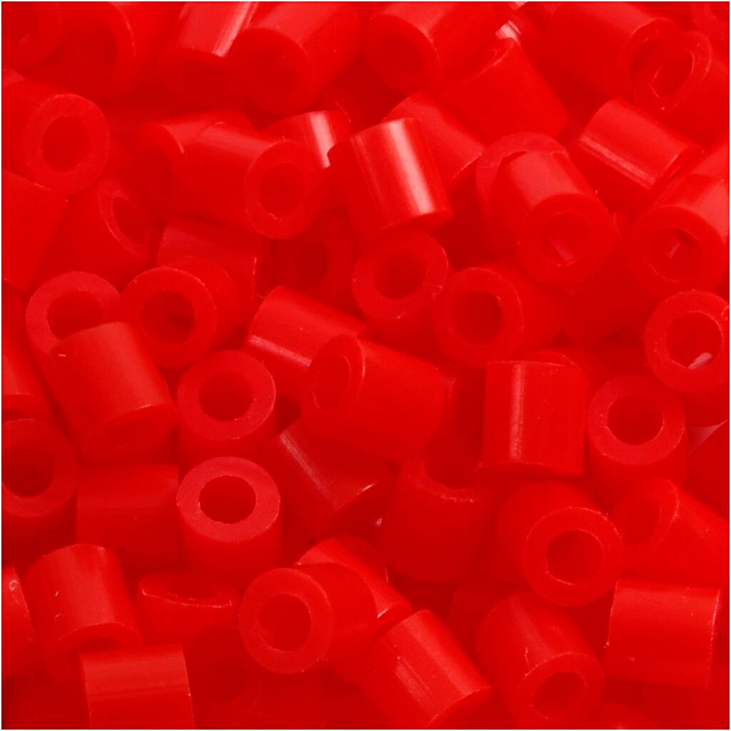 PhotoPearls lys rød (19) størrelse 5 x 5 mm - hulstørrelse 2,5 mm - 6000 stk.