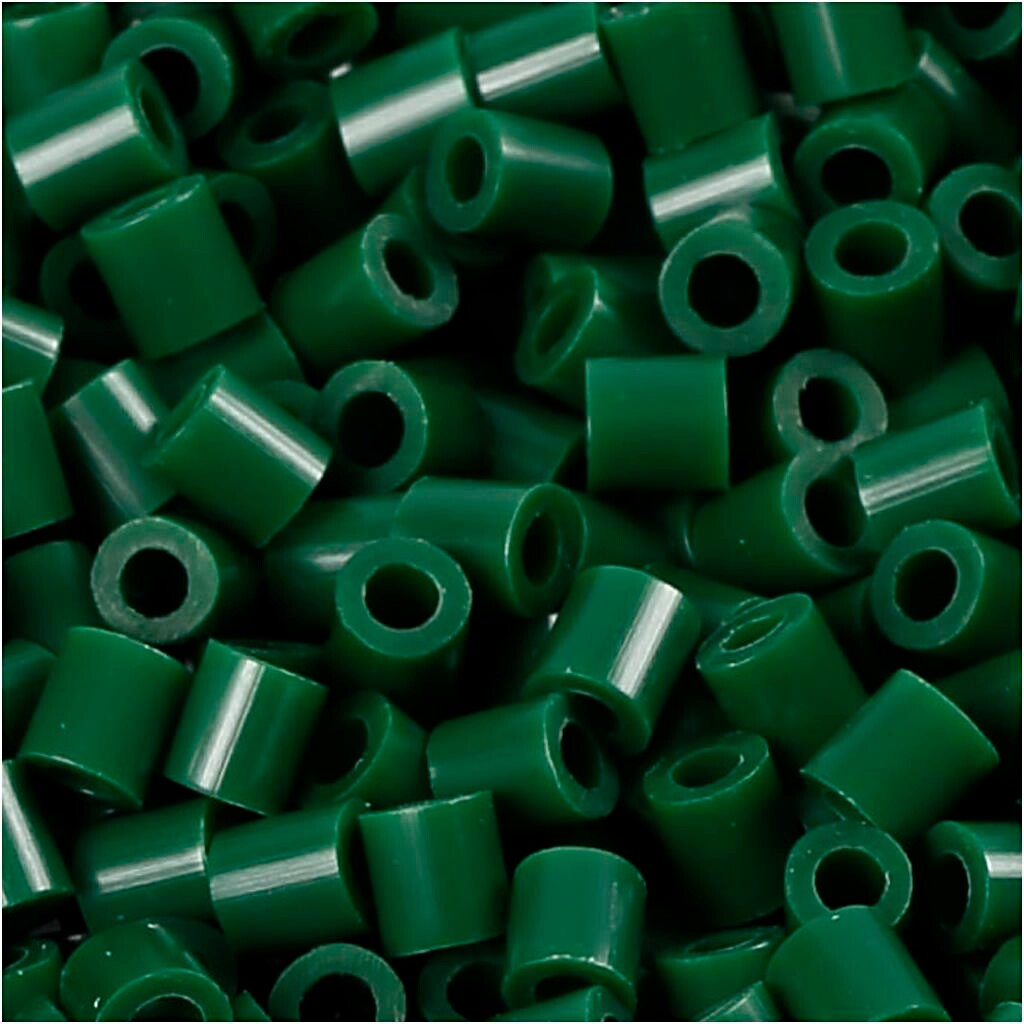 PhotoPearls mørk grøn (9) størrelse 5 x 5 mm - hulstørrelse 2,5 mm - 1100 stk.