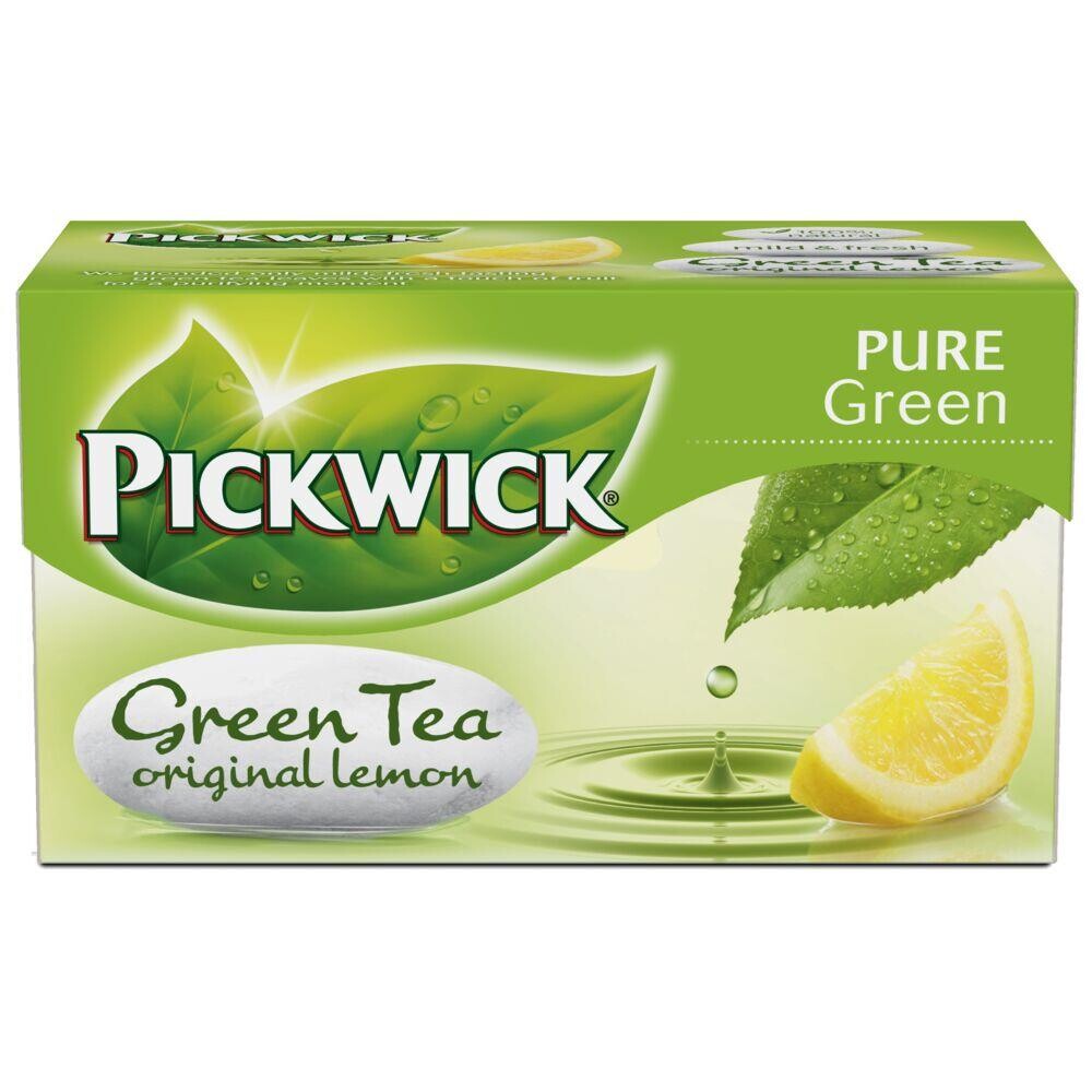Te - Pickwick Grøn Te med Citron - 20 breve - 12 stk