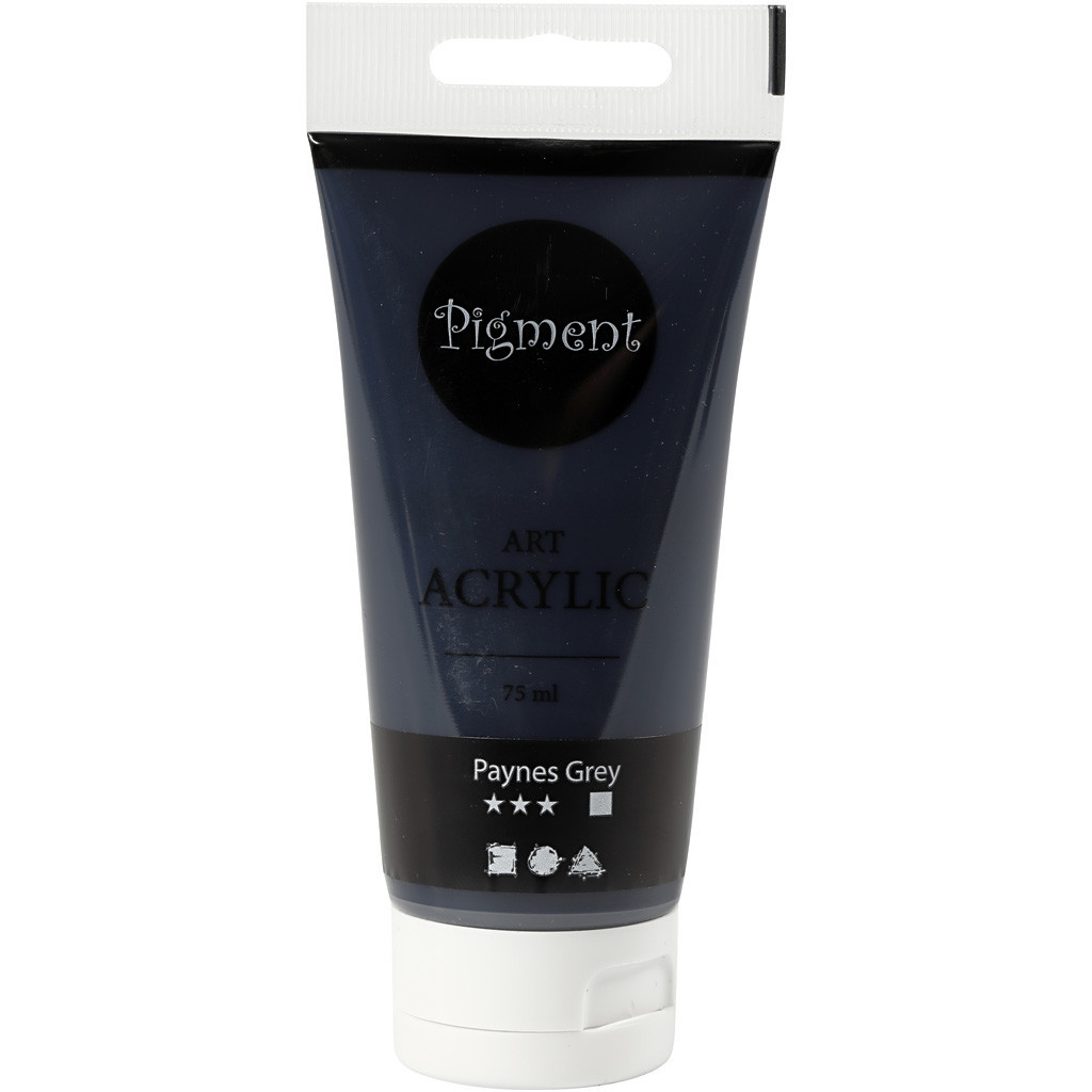 Akrylmaling Pigment Art, Paynes grey , 75ml