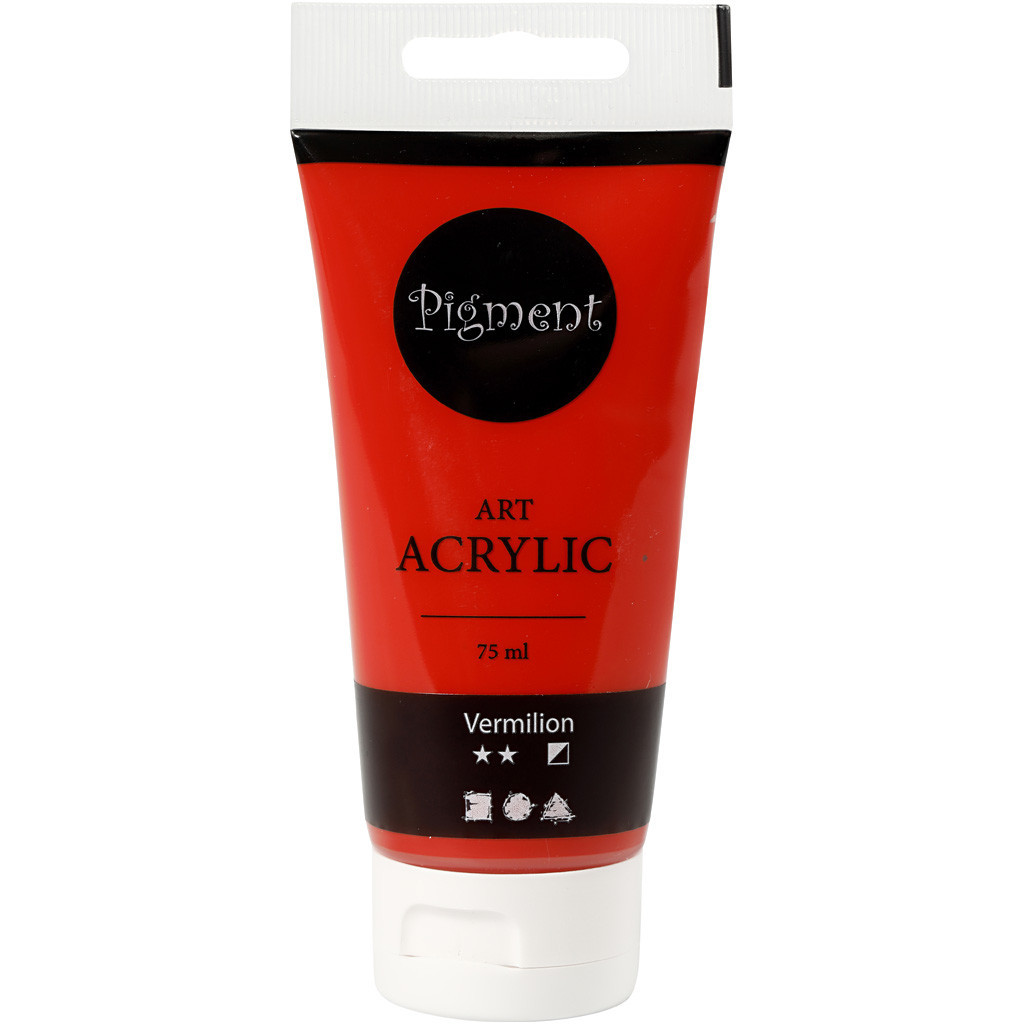 Akryl maling Pigment Art, Vermilion , 75ml