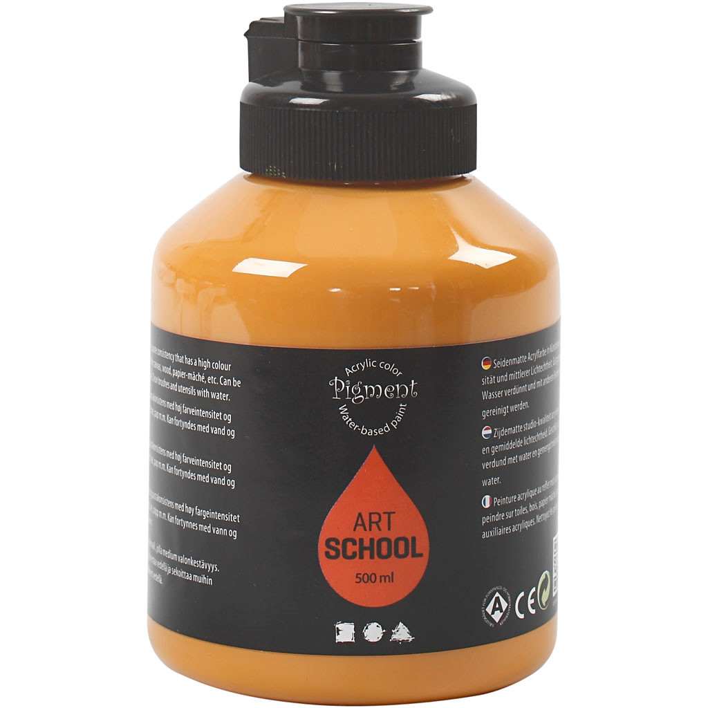 Akrylmaling Pigment Art, okker, 500ml