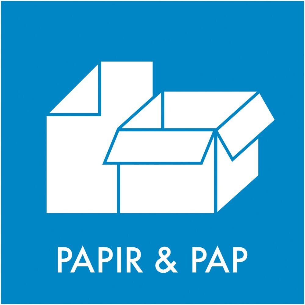 Piktogram - Blå - Papir & Pap - Selvklæbende - 12 x 12 cm