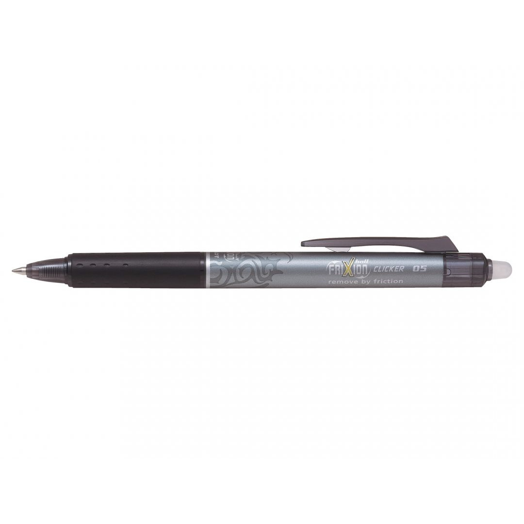 12 stk. Pilot FriXion Ball Clicker 0,5 mm - Sort Rollerball Pen - Køb minimum 12 stk.